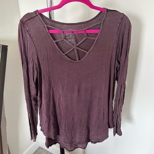 American Eagle | Soft and Sexy T Long Sleeve with Chest Spider Webbing